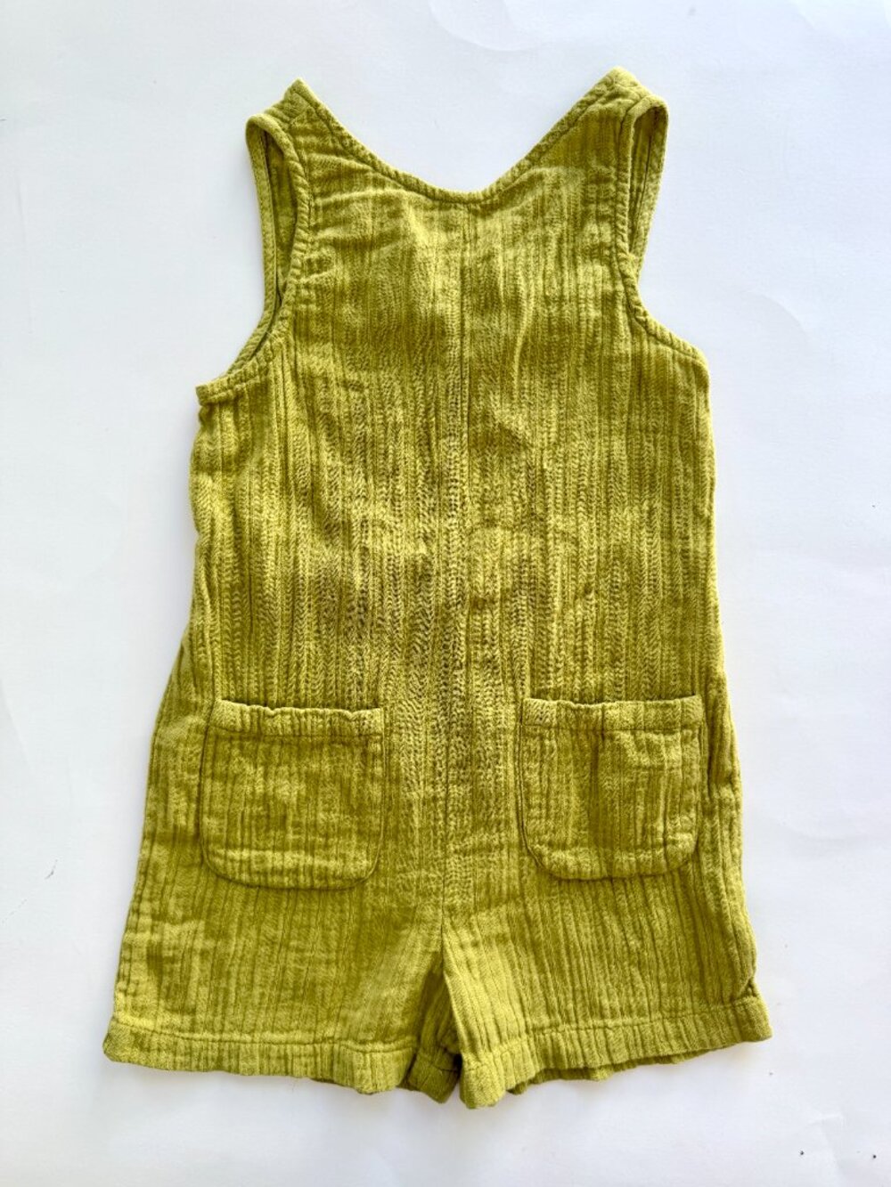 Zara Kids Chartreuse Gauze Romper Sz 3-4 Playsuit